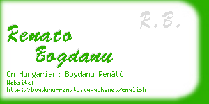 renato bogdanu business card