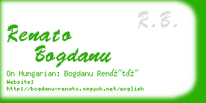 renato bogdanu business card